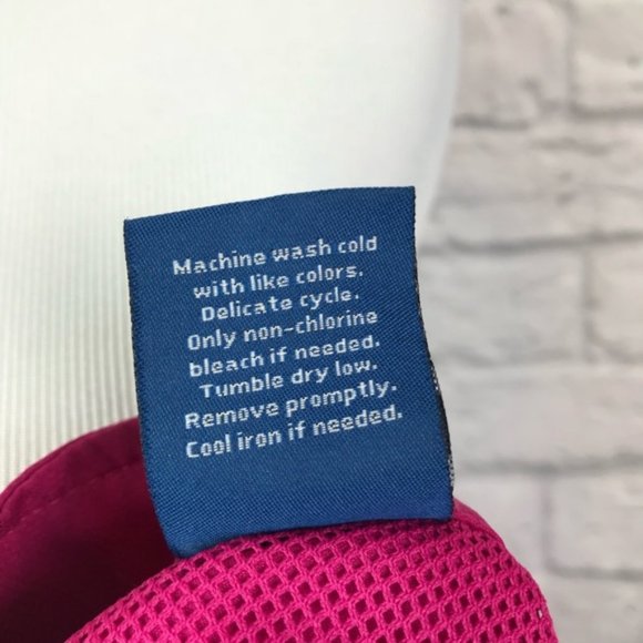 Reebok Windbreaker Rain Jacket Large Pink White - Picture 8 of 8